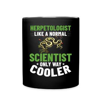 Herpetologie Reptilien Herpetologe Echsen - Tasse einfarbig - Schwarz - Vorne