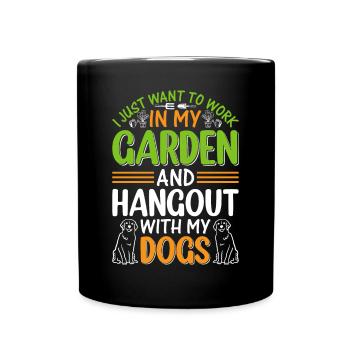 Dog Lover Plant Gardener Jardin Jardinage - Dog Ow - Mug uni - noir - Devant