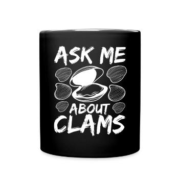 Palourde Posez-moi des questions sur les palourdes Rake Clam Digger - Mug uni - noir - Devant