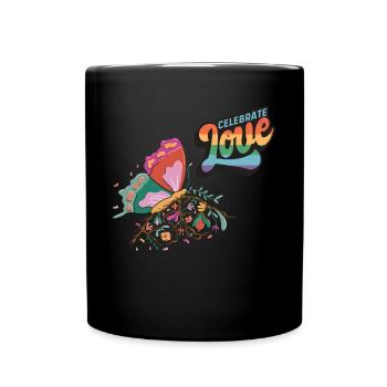 Love Butterflies Motivational Saying with Cute But - Tasse einfarbig - Schwarz - Vorne