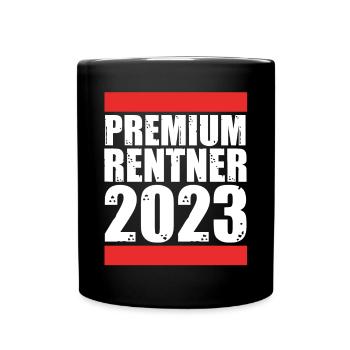 Pension 2023 Pensionär Ruhestand Rentner Rente - Tasse einfarbig - Schwarz - Vorne