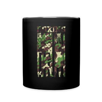 Camouflage Boxe Amérique Flag Arts Martiaux Boxe - Mug uni - noir - Devant