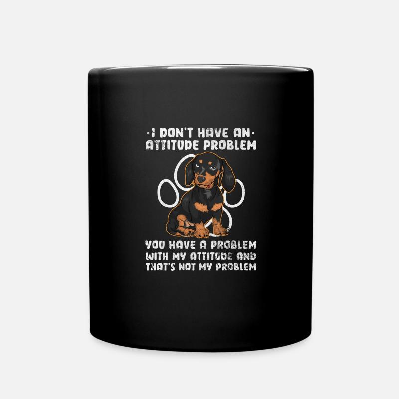 Dackel - Tasse einfarbig - Schwarz