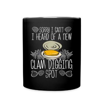 Clam Digger Désolé d’avoir entendu parler du nouveau Clamming Spot Clamming Clam Spot Clam - Mug uni - noir - Devant