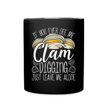 Paillage Laissez-moi tranquille Déchirure Creuseur de palourdes - Mug uni - noir - Devant