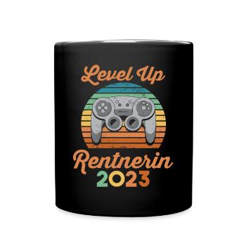 Pension 2023 Pensionärin Gamer Ruhestand Rentnerin - Tasse einfarbig - Schwarz - Vorne