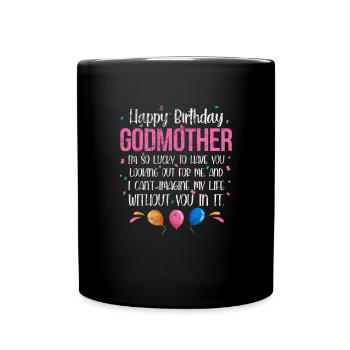 Marraine Tante Marraine Baptême Nièce Neveu Cadeau - Mug uni - noir - Devant