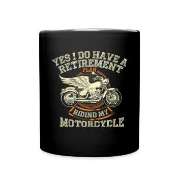 Ja, Ich Habe Einen Ruhestandsplan, Der Meinen - Tasse einfarbig - Schwarz - Vorne
