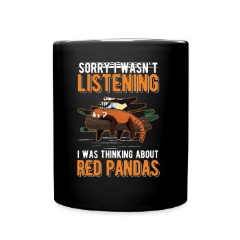 Panda roux Cadeau Panda roux - Mug uni - noir - Devant