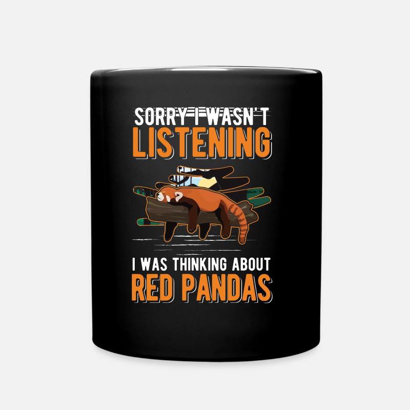 Panda roux Cadeau Panda roux - Mug uni - noir