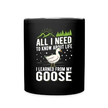 Cadeau Oies Oeil Amoureux Éleveur d’Oies - Mug uni - noir - Devant