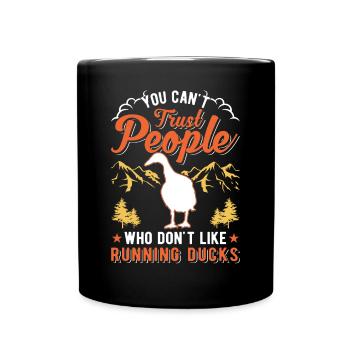 Indian Runner Duck Gift Running Duck - Full Colour Mug - black - Front