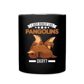 J’aime vraiment les pangolins, d’accord - Mug uni - noir - Devant