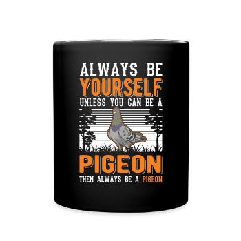 Pigeon Gift Pigeon Fancier Carrier Pigeon - Full Colour Mug - black - Front