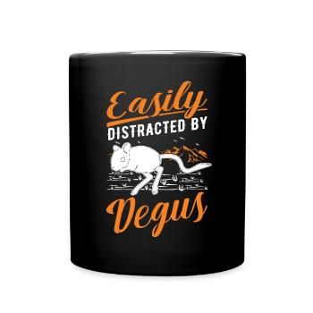 Easily distracted by Degus - Tasse einfarbig - Schwarz - Vorne