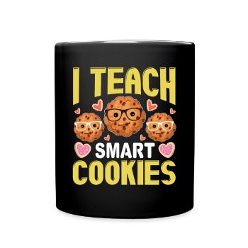 Lustiger Lehrer Ich Unterrichte Kluge Cookies - Tasse einfarbig - Schwarz - Vorne
