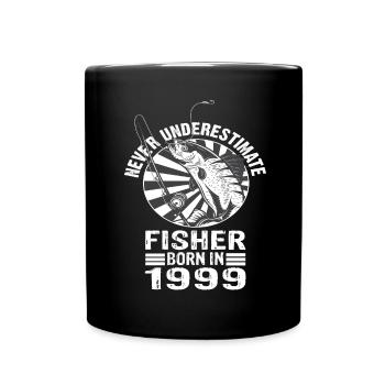 Never Underestimate Fisher born 1999 - Full Colour Mug - black - Front