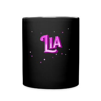 Lia name personalized - Full Colour Mug - black - Front
