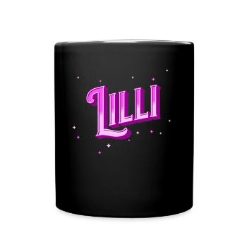 Lilli Namen personalisiert - Tasse einfarbig - Schwarz - Vorne