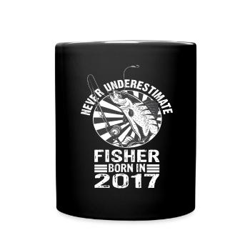 Ne sous-estimez jamais Fisher né en 2017 - Mug uni - noir - Devant