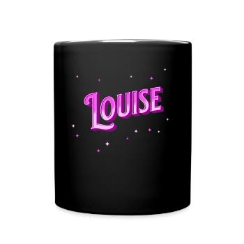 Louise Namen personalisiert - Tasse einfarbig - Schwarz - Vorne