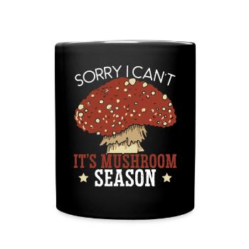 Désolé, je ne peux pas c’est la saison des champignons mycologie champignons - Mug uni - noir - Devant