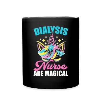 Dialysekrankenschwester sind magische Nierenerkrankung Einhorn - Tasse einfarbig - Schwarz - Vorne