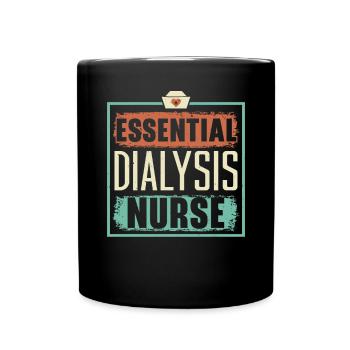 Infirmière en dialyse essentielle Maladie rénale médicale - Mug uni - noir - Devant