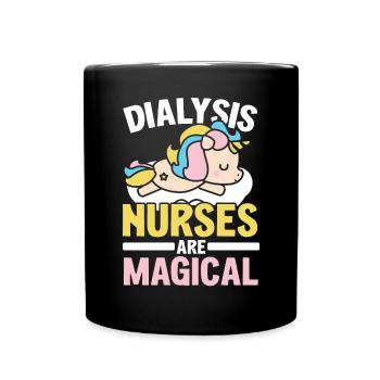 Dialysekrankenschwester sind magische Nierenerkrankung Einhorn - Tasse einfarbig - Schwarz - Vorne