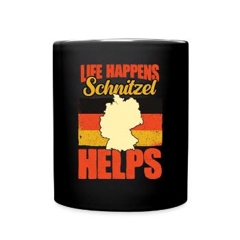 Funny Germany Schnitzel Humor for German - Full Colour Mug - black - Front