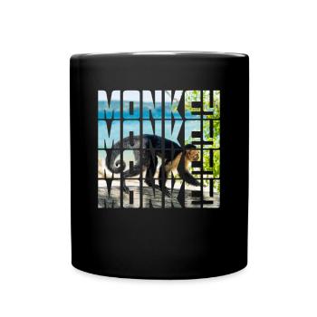 Singe - Mug uni - noir - Devant