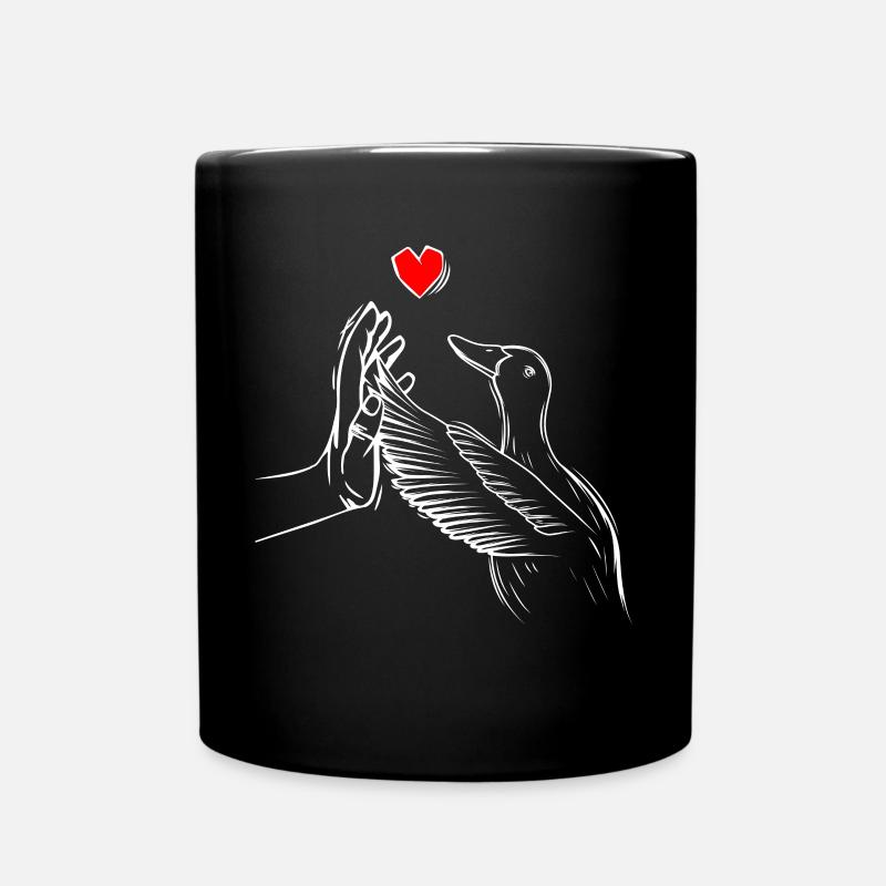 Enten Liebe Ente - Tasse einfarbig - Schwarz