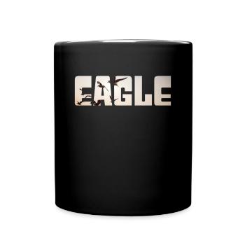 Adler - Tasse einfarbig - Schwarz - Vorne