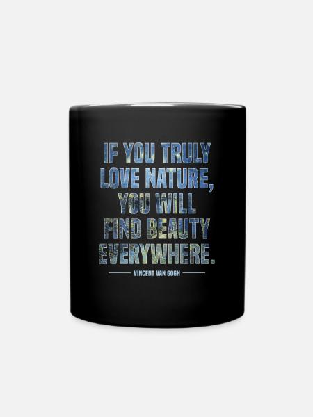 Positive Kunst Zitat von Van Gogh Design - Tasse einfarbig - Schwarz