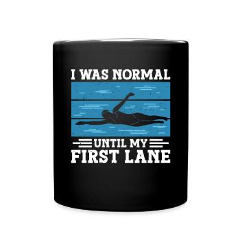 Schimmer Schwimmen J’étais normal jusqu’à mon premier - Mug uni - noir - Devant