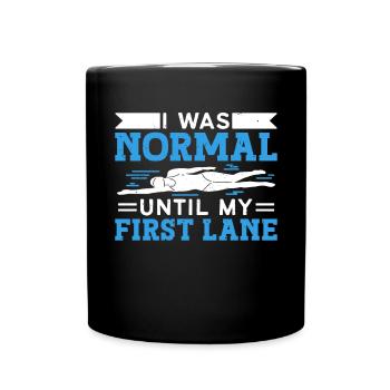 Schimmer Schwimmen J’étais normal jusqu’à mon premier - Mug uni - noir - Devant
