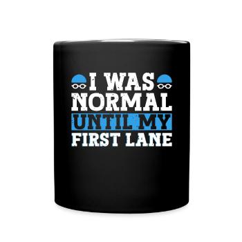 Schimmer Schwimmen J’étais normal jusqu’à mon premier - Mug uni - noir - Devant