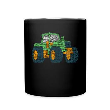 Tractor Tractor Farm Young Children - Full Colour Mug - black - Front
