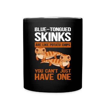 Bluetongued Skink Blue Tongued Skink Gift - Full Colour Mug - black - Front