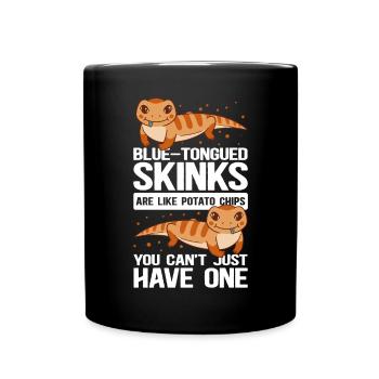 Bluetongued Skink Lizard Blue Tongued Skink Gift - Full Colour Mug - black - Front