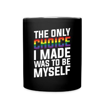LGBT Human Human Rainbow Gift Idea - Full Colour Mug - black - Front