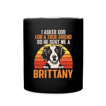 French Brittany Spaniel Epagneul Breton Gift - Full Colour Mug - black - Front