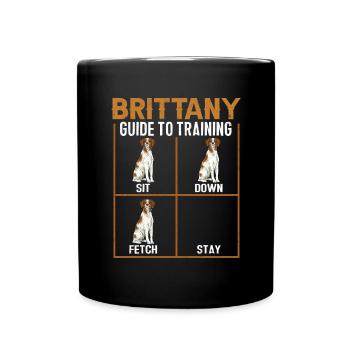 French Brittany Spaniel Epagneul Breton Gift - Full Colour Mug - black - Front