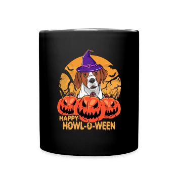 French Brittany Spaniel Epagneul Breton Halloween - Full Colour Mug - black - Front