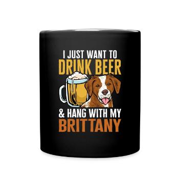 French Brittany Spaniel Epagneul Breton Gift - Full Colour Mug - black - Front
