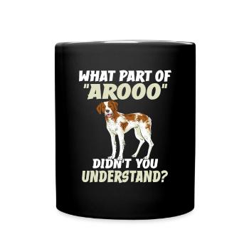 French Brittany Spaniel Epagneul Breton Geschenk - Tasse einfarbig - Schwarz - Vorne