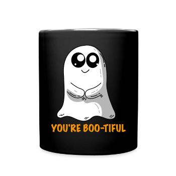 Vous êtes Boo-tiful | Fantôme, Halloween, Fête - Mug uni - noir - Devant