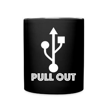 Retirez les | USB Technologie, Jeu, Internet - Mug uni - noir - Devant