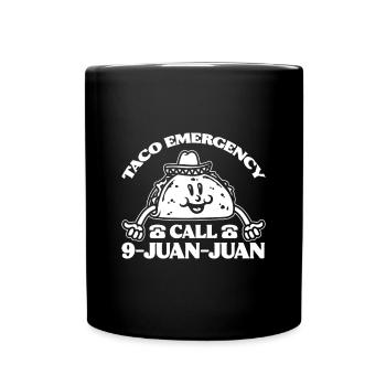 Tacos Taco Mexikanisch Fast Food Geschenk - Tasse einfarbig - Schwarz - Vorne