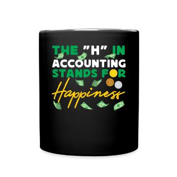 Accountant Bookkeeper Accounting - Full Colour Mug - black - Front